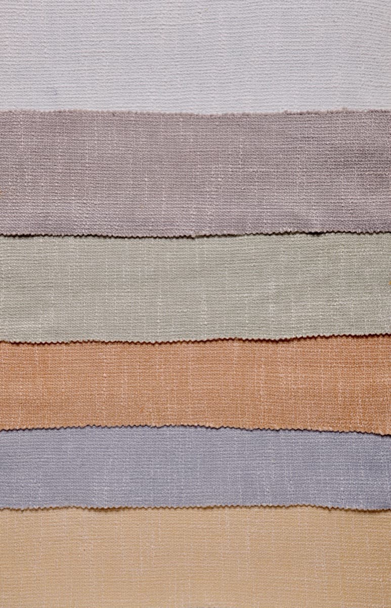 Layered linen fabric strips